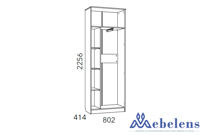 Шкаф для одежды Фанк НМ 013.02-02